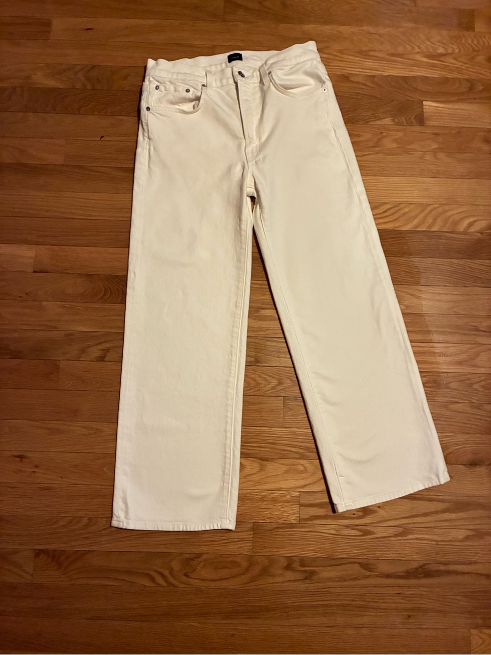 Edwin Women's Cream Straight Ankle Jeans